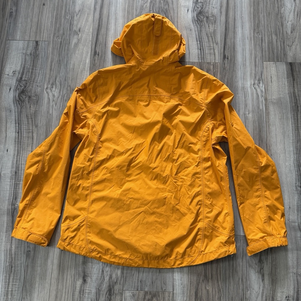L.L.Bean Rain Jacket Womens M Yellow Hooded Trail Model Packable Shell OKBH1 - Picture 2 of 13